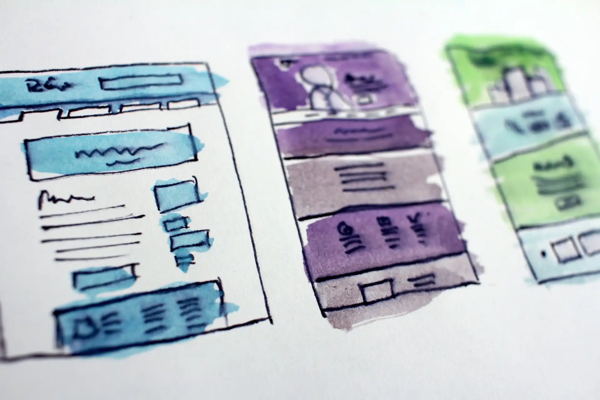 Website layout sketch